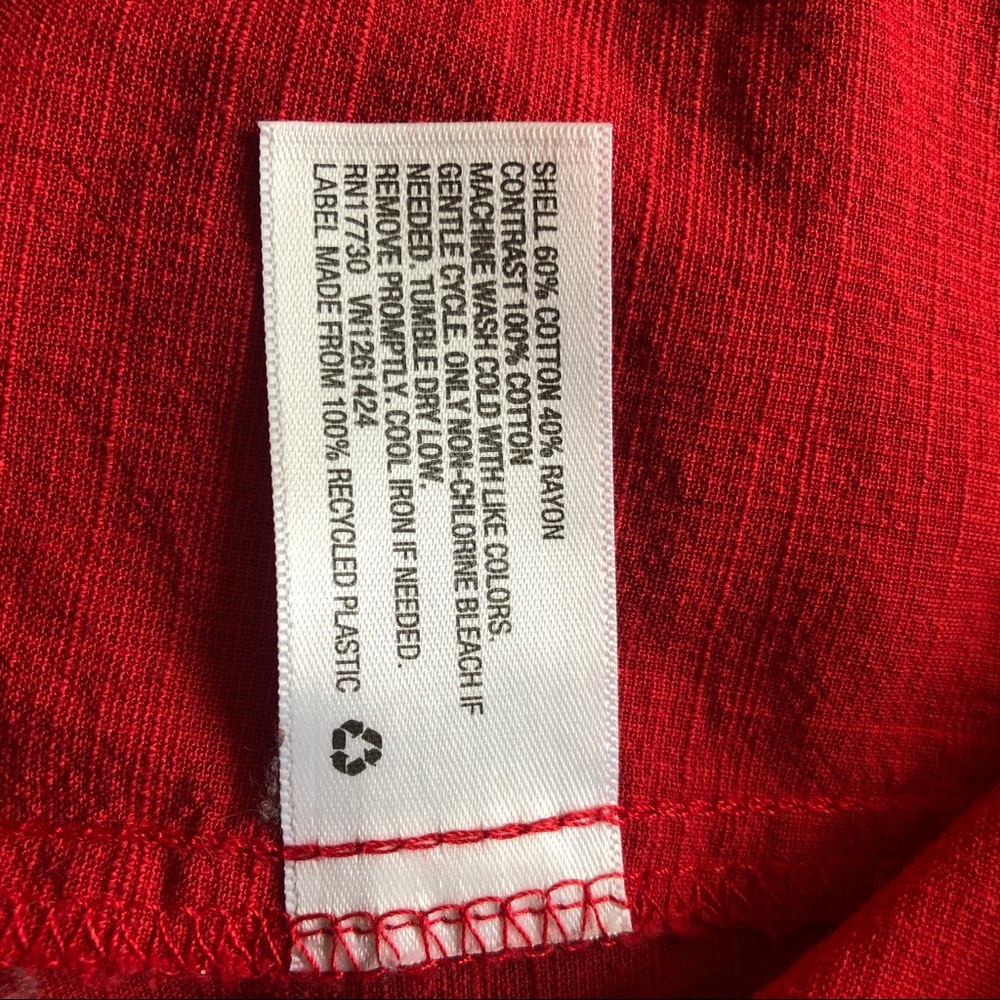 Universal Thread Faux Wrap Dress Red Med - Picture 8 of 14